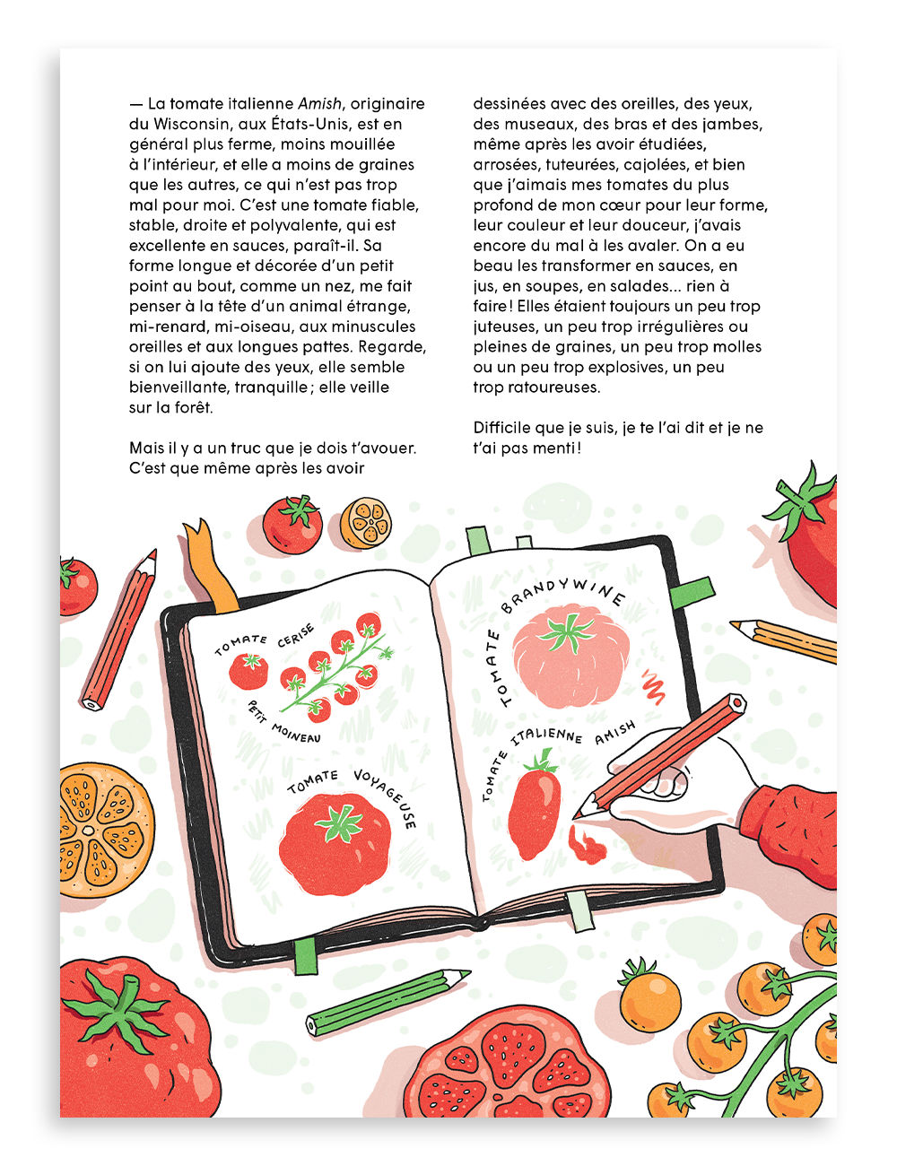 Récit scientifique de Stéphanie Boulay illustré par Romain Blais, magazine Miam no 14