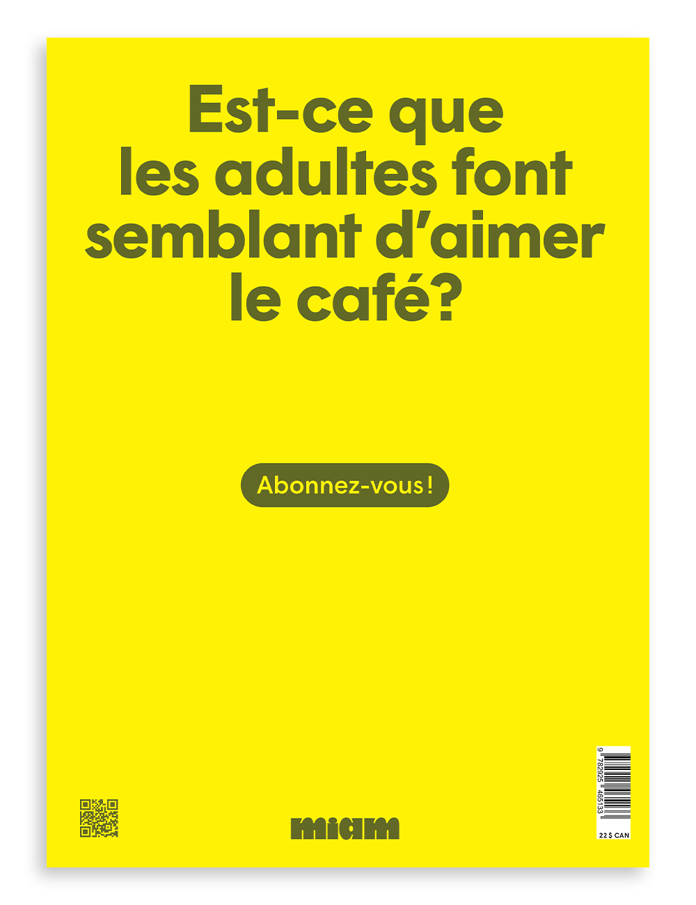 Quatrième de couverture : « Est-ce que les adultes font semblant d'aimer le café? » – Abonnez-vous à Miam